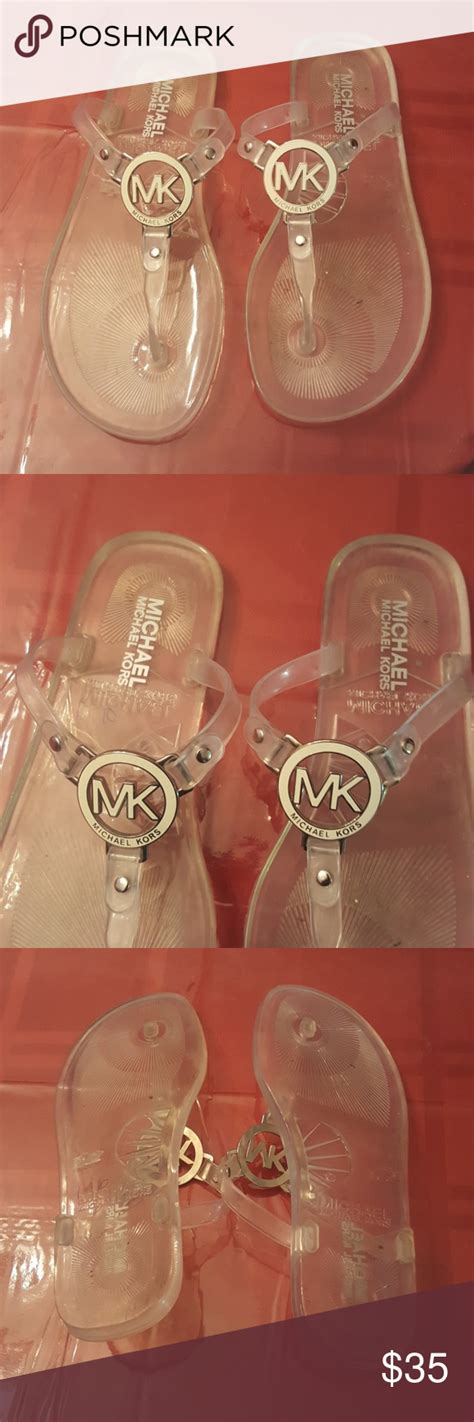 michael kors women holly jelly thong sandals|michael kors jelly sandals clear.